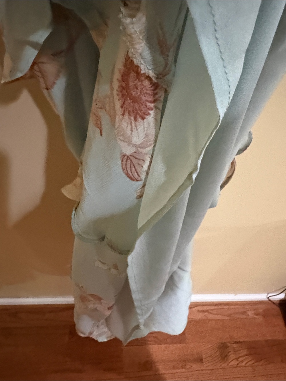 a new day Mint Blue Floral Ruffle Maxi Dress - Picture 4 of 7
